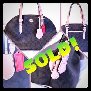 Coach Peyton Domed Cora Satchel Shoulder Bag 26184